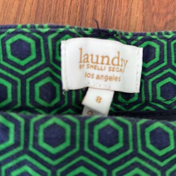 Laundry by Shelli  Segal green and blue Bermuda short size 8 - Picture 2 of 5